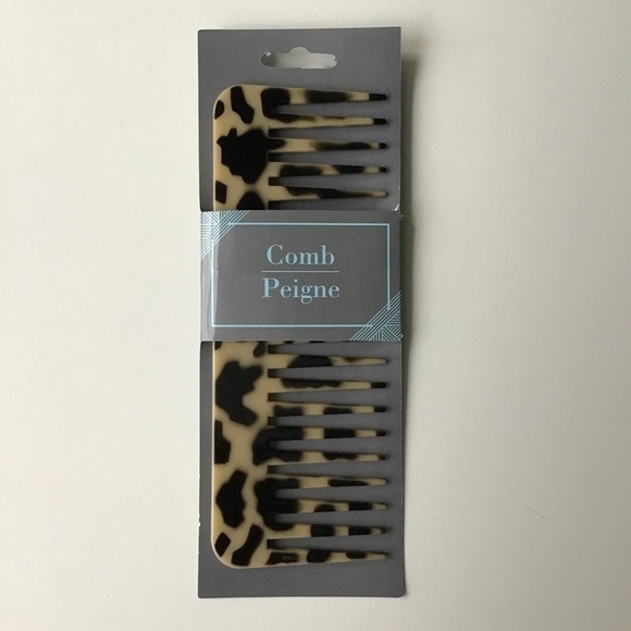 NEW Tortoise-Look Comb Wide Tooth Hair Detangler Vanity Purse Gym Bag Beach - Picture 10 of 12